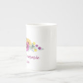 カスタマイズ素晴らし可能おばあちゃん、マロー、グラムなど… ボーンチャイナマグカップ (正面)