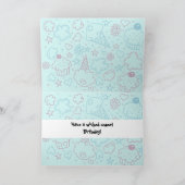 カスタマイズ素晴らし可能な女性タトゥー誕生日カード カード (内部)