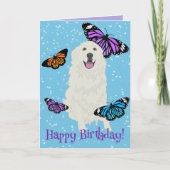 カスタマイズ素晴らし可能なPyreneesバタフライカード カード (正面)