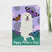 カスタマイズ素晴らし可能なPyreneesバタフライカード カード (正面)