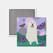 カスタマイズ素晴らし可能なPyrenees蝶 マグネット (正面/裏面)