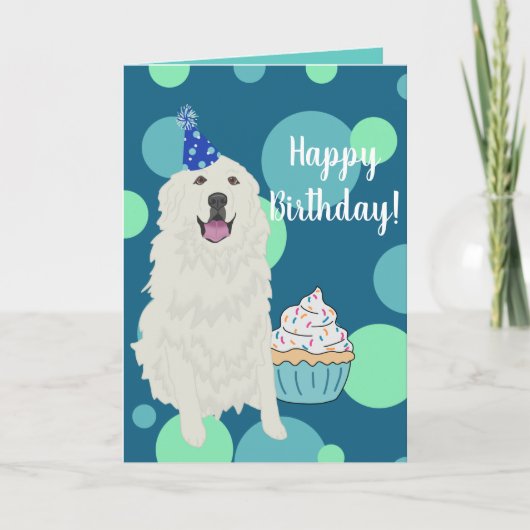 カスタマイズ素晴らし可能なPyrenees誕生日 カード (正面)