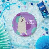 カスタマイズ素晴らし可能なPyrenees誕生日 ペーパープレート (パーティー)