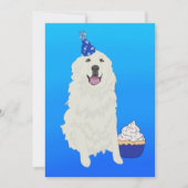 カスタマイズ素晴らし可能なPyrenees誕生日 招待状 (正面)