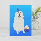 カスタマイズ素晴らし可能なPyrenees誕生日 招待状 (スタンド正面)