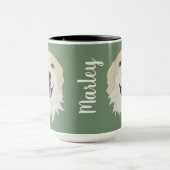 カスタマイズ素晴らし可能なPyrenees Badgerマーキング マグカップ (中央)