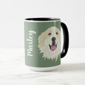 カスタマイズ素晴らし可能なPyrenees Badgerマーキング マグカップ (正面右)