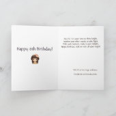 カスタマイズ素晴らし孫娘誕生日詩カード 案内状 (内部)