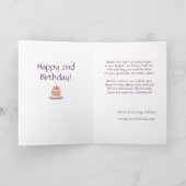 カスタマイズ素晴らし孫娘誕生日詩カード 案内状 (内部)