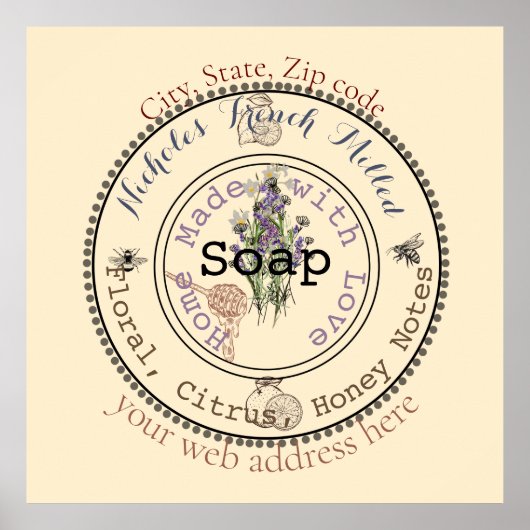 カスタマイズ素晴らし石鹸 ポスター (正面)