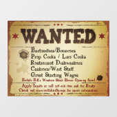 カスタマイズ素朴ウエスタン救済レストラン ウィンドウサイン (シート)