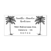 カスタマイズ素朴ビーチ/名前+差出人住所 ラバースタンプ (インプリント)