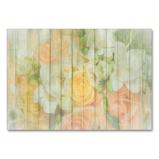 カスタマイズ素朴フローラ結婚カード テーブルナンバー (裏面)