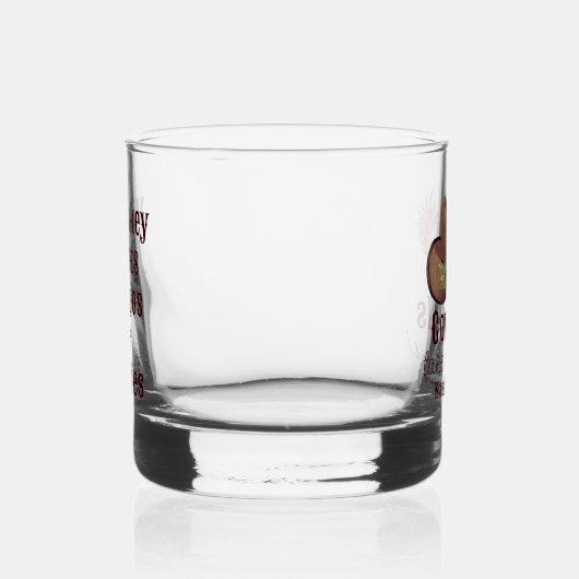 カスタマイズ素朴可能なピンクフローラ女性のカーボーイ ウイスキーグラス (右)