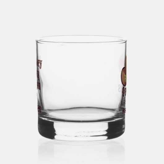 カスタマイズ素朴可能なピンクフローラ女性のカーボーイ ウイスキーグラス (右)