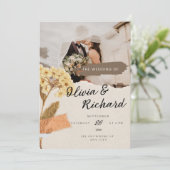 カスタマイズ素朴可能な写真結婚式招待状 招待状 (スタンド正面)