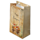 カスタマイズ素朴可能な感謝祭抱き枕 スモールペーパーバッグ (裏面アングル)