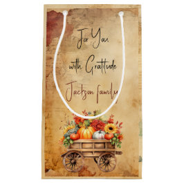 カスタマイズ素朴可能な感謝祭抱き枕 スモールペーパーバッグ