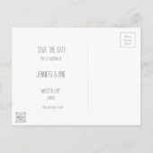 カスタマイズ素朴可能な結婚式の日付の保存 案内ポストカード (裏面)