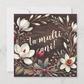 カスタマイズ素朴可能な「La Multui Ani」フローラ シーズンカード (正面)