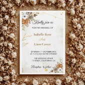 カスタマイズ素朴可能なBoho秋の結婚式招待状 招待状