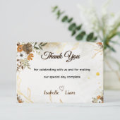 カスタマイズ素朴可能なBoho秋サンキューカード サンキューカード (スタンド正面)