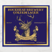 カスタマイズ素朴鹿バックヘッドホーム醸造詳細 ビールラベル (シングルラベル)