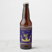 カスタマイズ素朴鹿バックヘッドホーム醸造詳細 ビールラベル (正面)