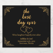 カスタマイズ結婚のリハハート スパークリングワインラベル (シングルラベル)