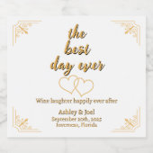 カスタマイズ結婚のリハハート スパークリングワインラベル (シングルラベル)