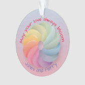 カスタマイズ結婚の欲しいソフトカラフルギフト オーナメント (正面)