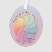 カスタマイズ結婚の欲しいソフトカラフルギフト オーナメント (正面)