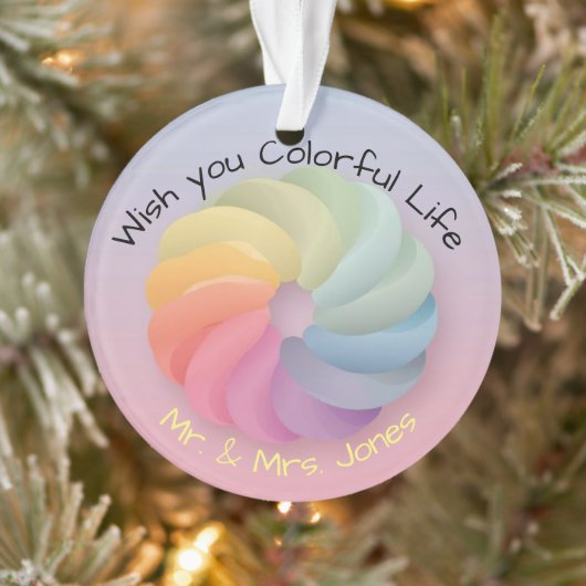 カスタマイズ結婚の欲しいソフトカラフルギフト オーナメント (ツリー)