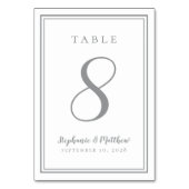 カスタマイズ結婚テーブル番号シック・グレー テーブルナンバー (正面)