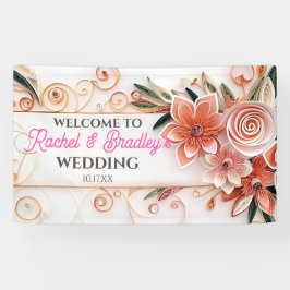 カスタマイズ結婚フローラのフモダンレーム 横断幕