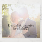 カスタマイズ結婚ボトル スパークリングワインラベル (シングルラベル)