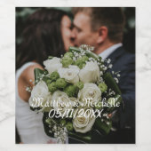 カスタマイズ結婚ボトル ワインラベル (シングルラベル)