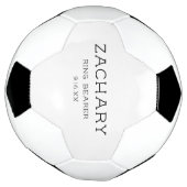 カスタマイズ結婚リングや輪 サッカーボール (回転)