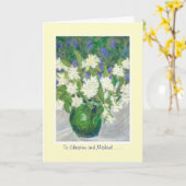 カスタマイズ結婚可能なお祝いカード カード (黄色い花)