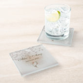 カスタマイズ結婚可能なガラスコースター ガラスコースター (アングル)