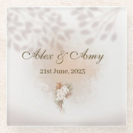 カスタマイズ結婚可能なガラスコースター ガラスコースター