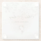 カスタマイズ結婚可能なガラスコースター ガラスコースター (裏面)