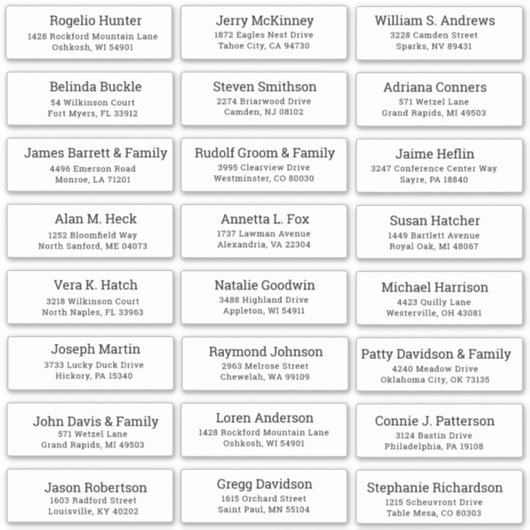 カスタマイズ結婚可能なゲスト住所 シールシール シール (正面)