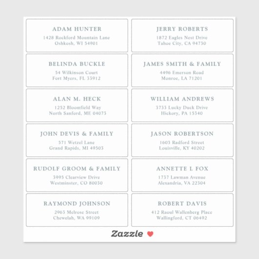 カスタマイズ結婚可能なゲスト住所 シールシール シール (シート)