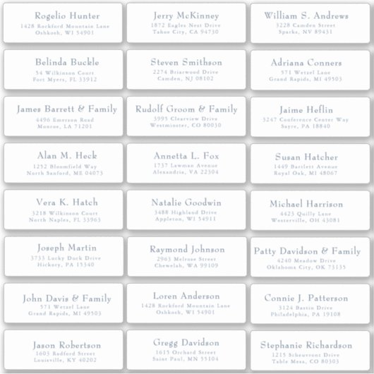 カスタマイズ結婚可能なゲスト住所 シールシール シール (正面)