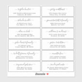 カスタマイズ結婚可能なゲスト住所 シールシール シール (シート)