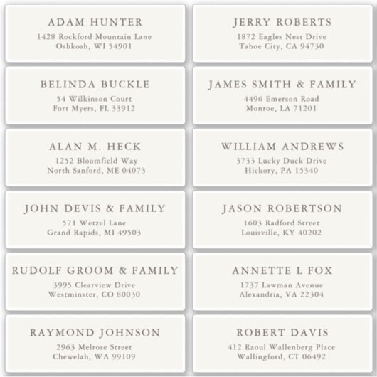 カスタマイズ結婚可能なゲスト住所 シールシール シール (正面)