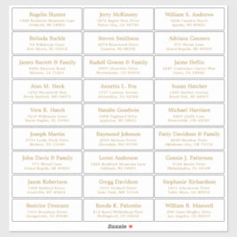 カスタマイズ結婚可能なゲスト住所 シールシール シール