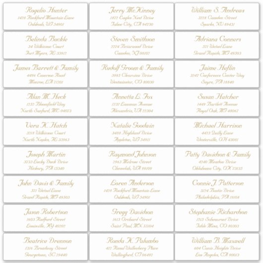 カスタマイズ結婚可能なゲスト住所 シールシール シール (正面)