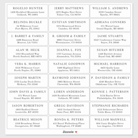 カスタマイズ結婚可能なゲスト住所 シールシール シール (シート)